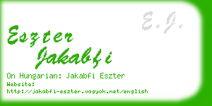 eszter jakabfi business card